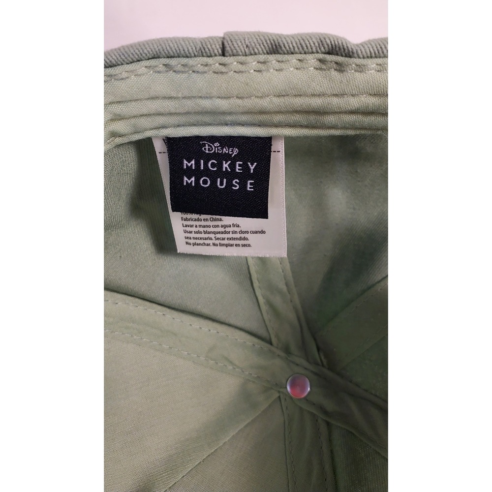 NEW Disney Adult BASEBALL CAP - Mickey & Minnie - Sage Green - One Size Fits All - Picture 4 of 6